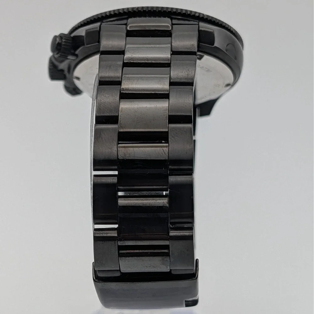 Fossil‎ CH2863 Black Chronograph Watch 44mm Date Steel Bracelet